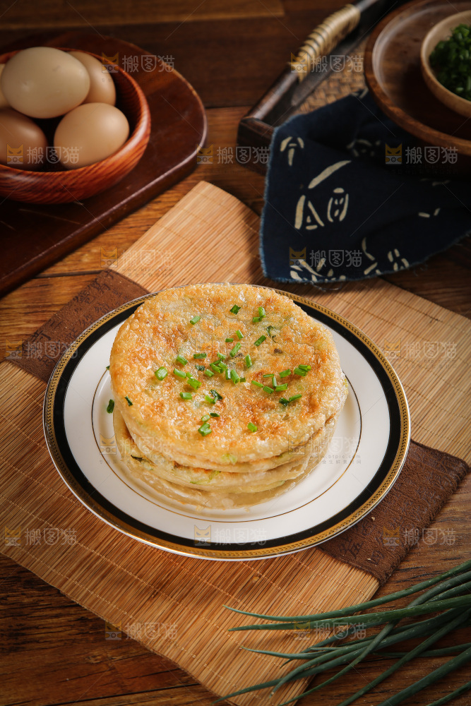 一盘葱油饼