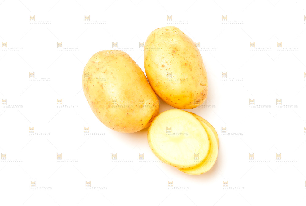 白底上放着云南黄心土豆