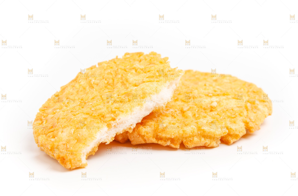 大米饼放在白底上