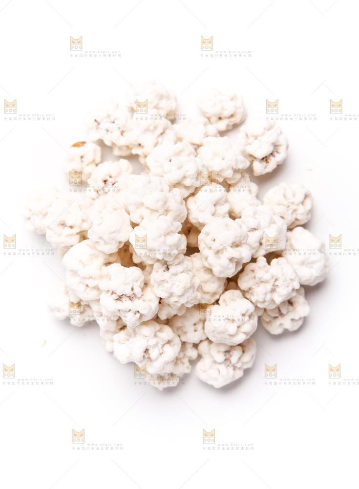 白底上放着雪花花生