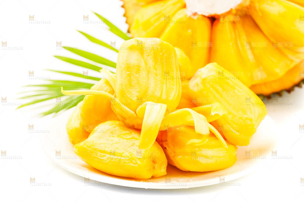 碟子里装着海南菠萝蜜