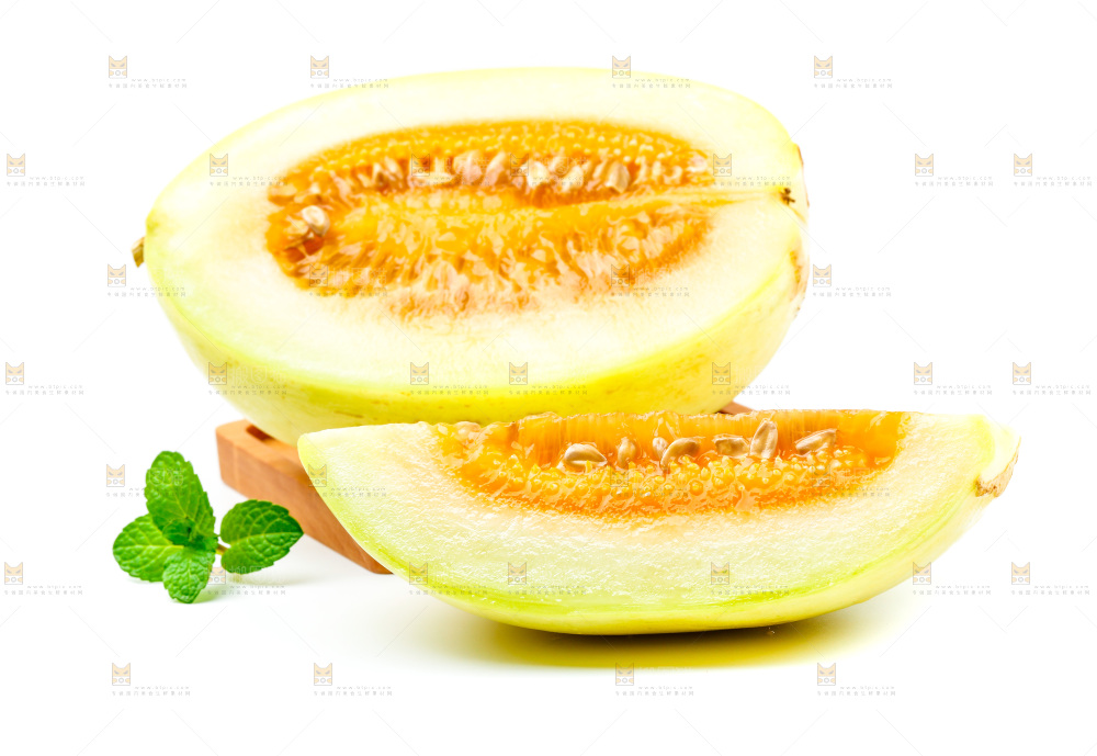 木板上的蜜瓜