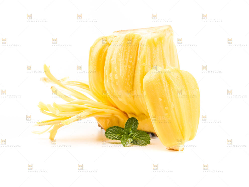 白底上放着海南菠萝蜜