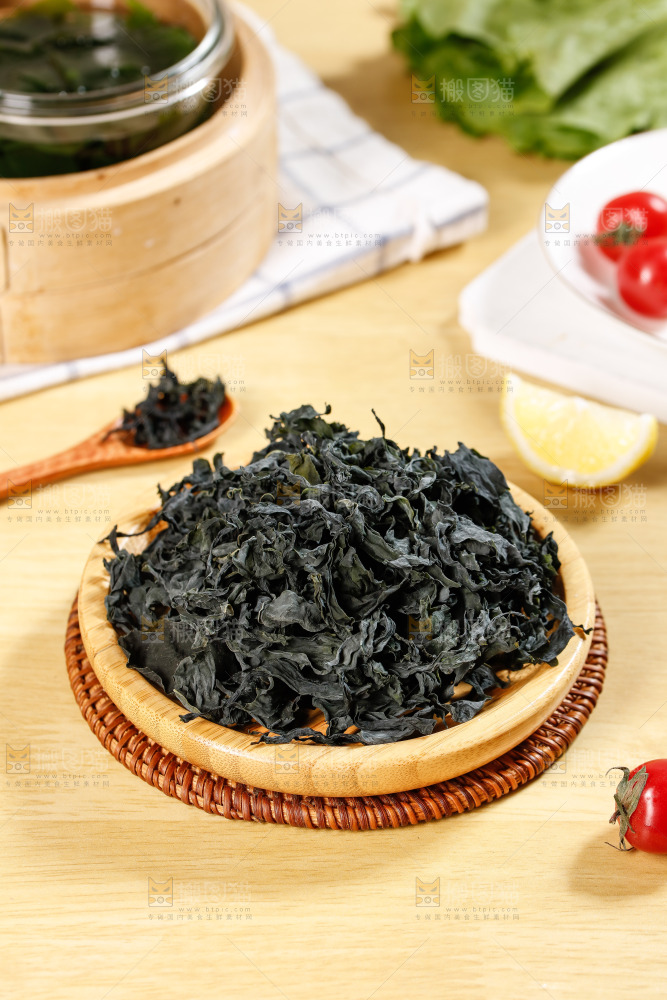一盘干燥裙带菜