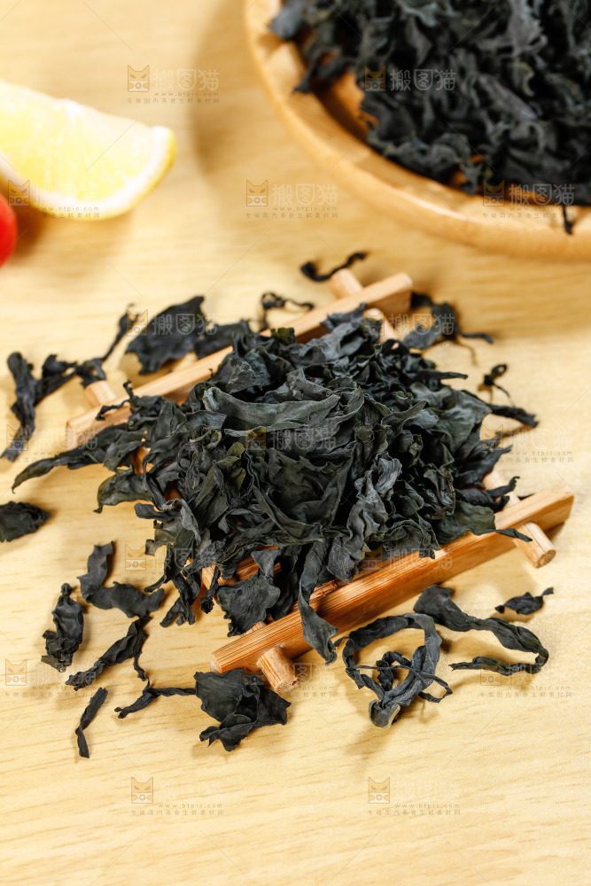 一盘干燥裙带菜