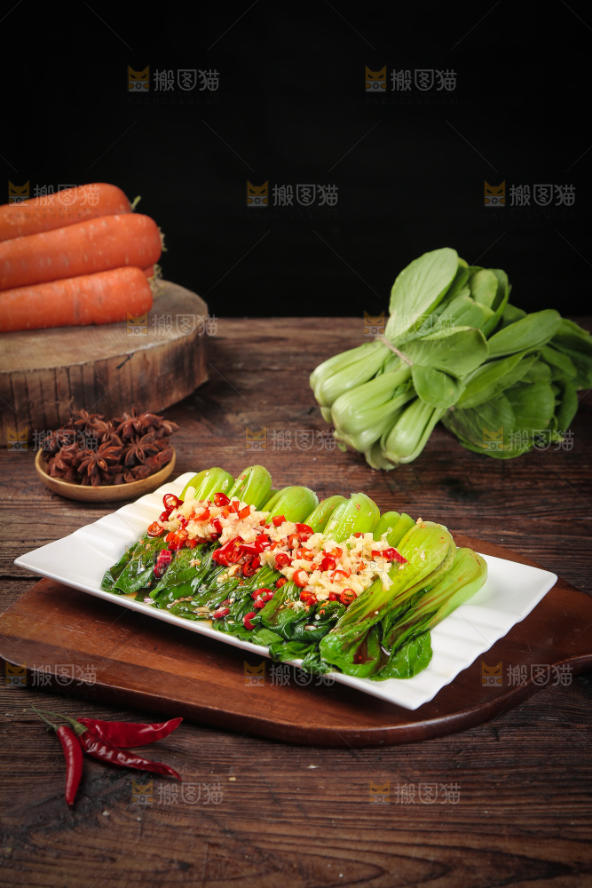 一盘蒜蓉青菜