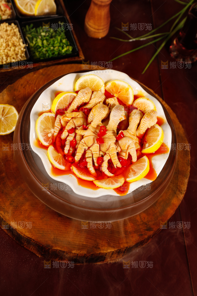 一盘柠檬无骨鸡爪