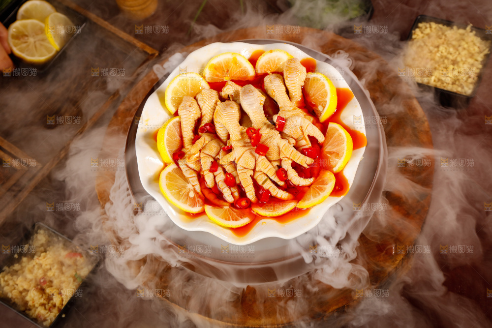 一盘柠檬无骨鸡爪