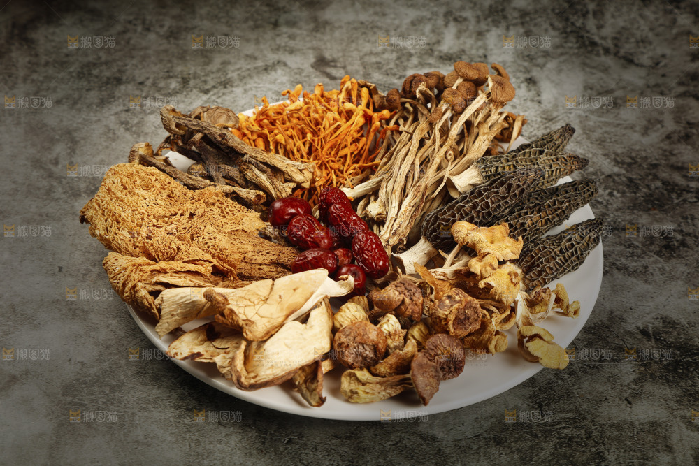 一盘八珍菌菇组合