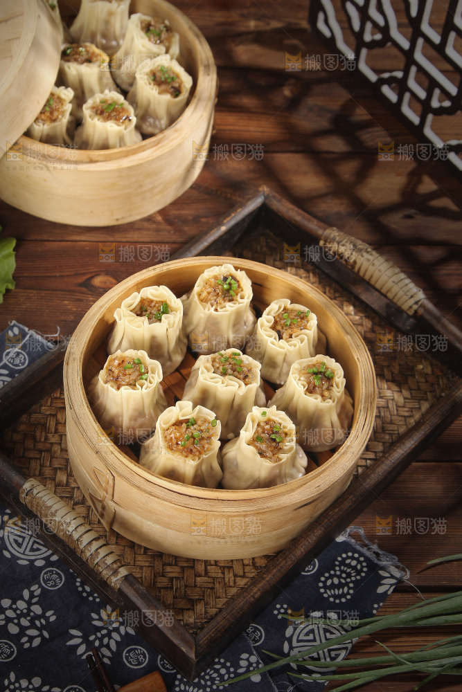 一笼鲜肉烧麦