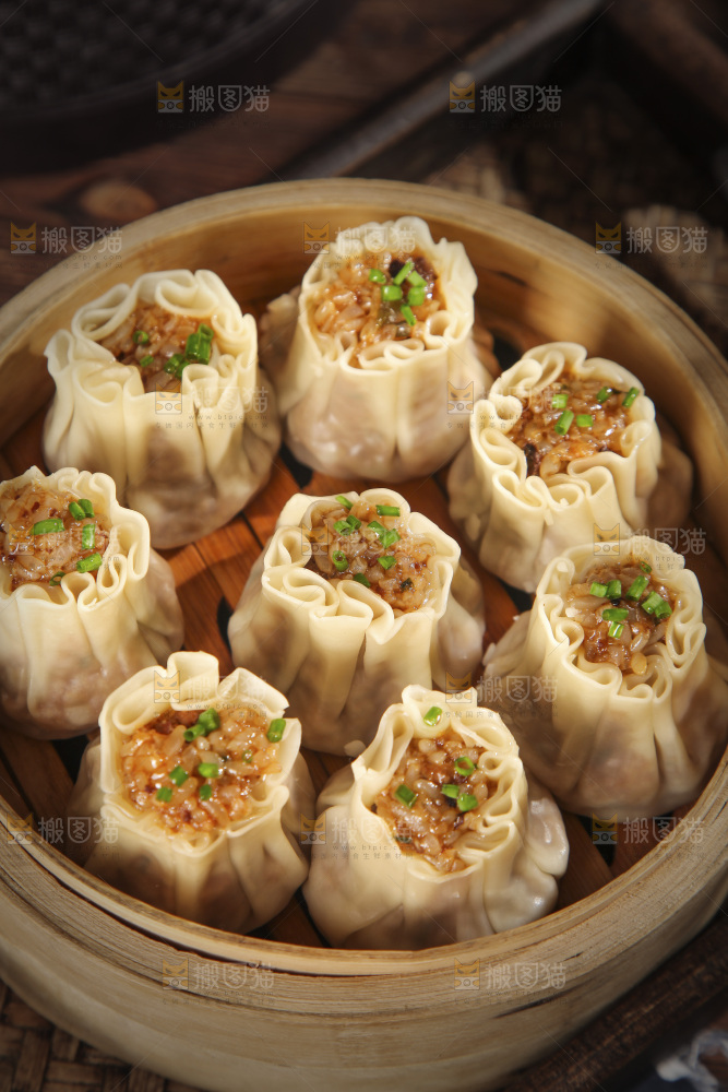 一笼鲜肉烧麦