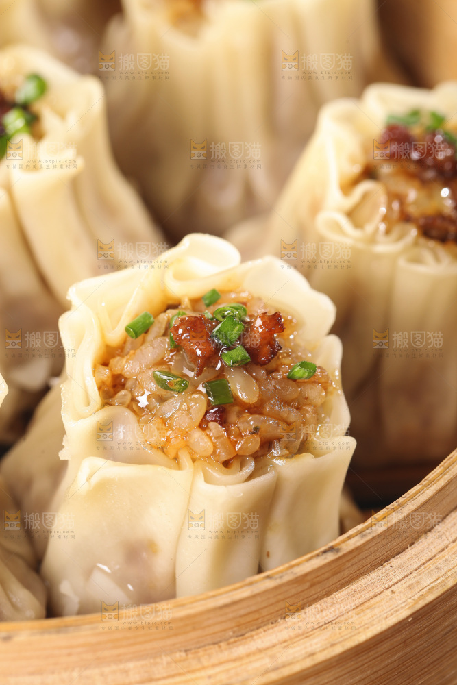 一笼鲜肉烧麦