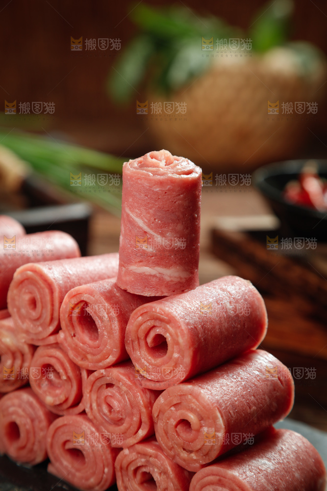 一堆培根肉卷