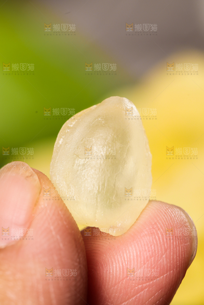 手里拿着皂角米