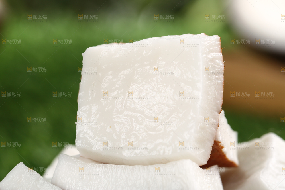 椰子果肉特写