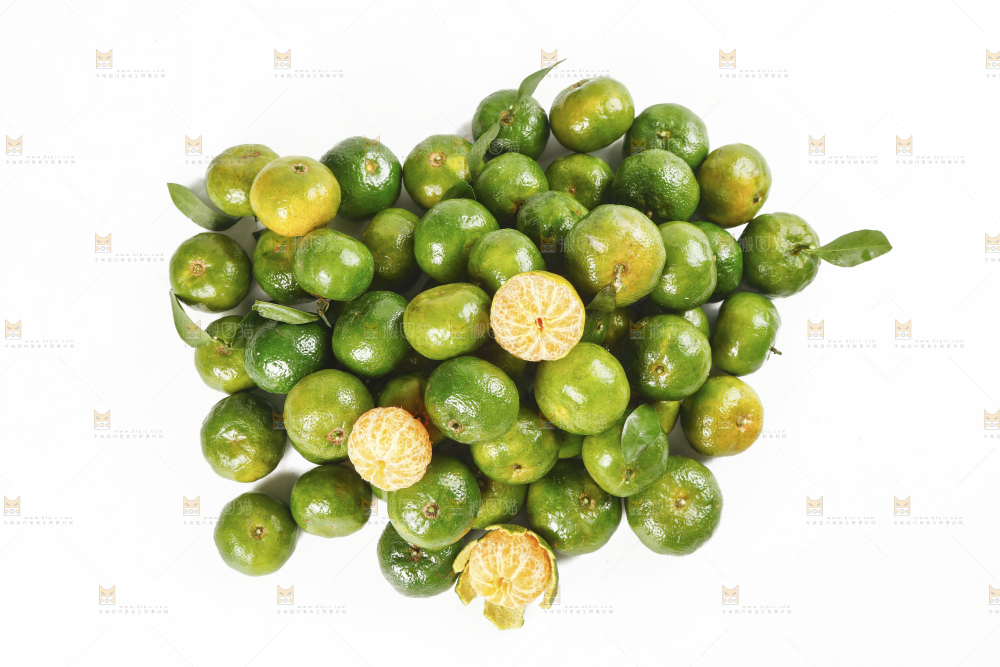 白底上一堆清香茶橘