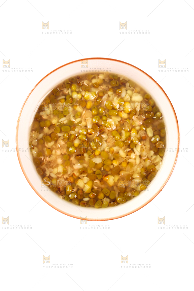 碗里装着绿豆粥