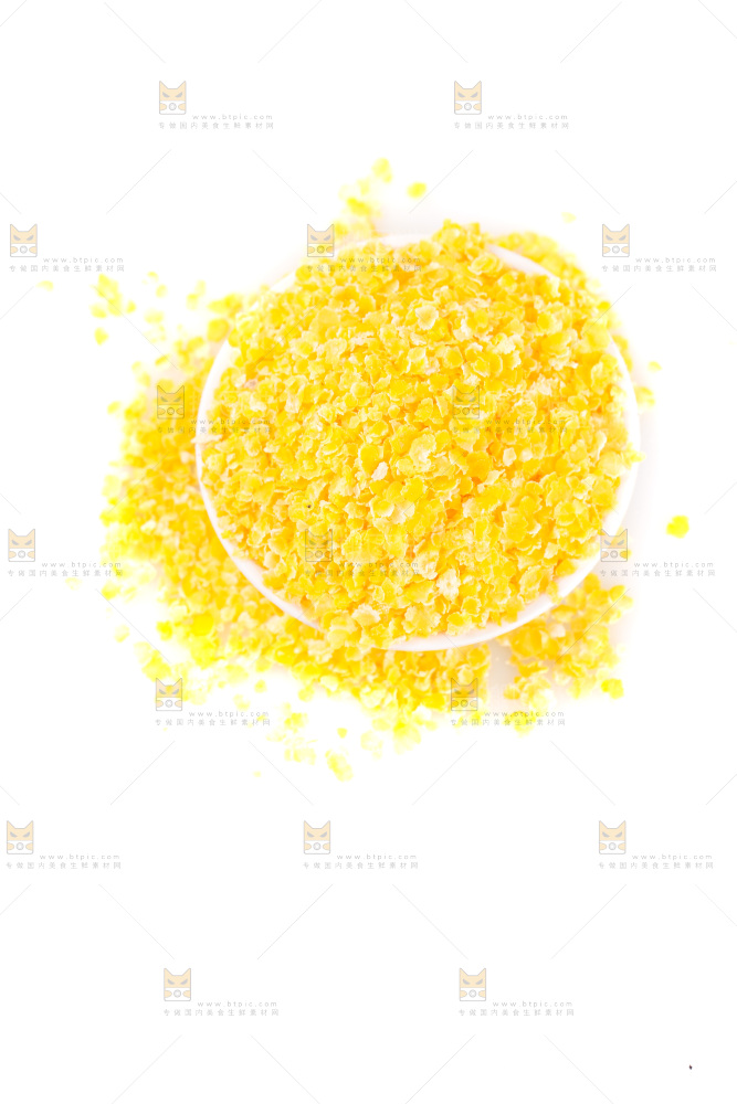 白底上一盘玉米片