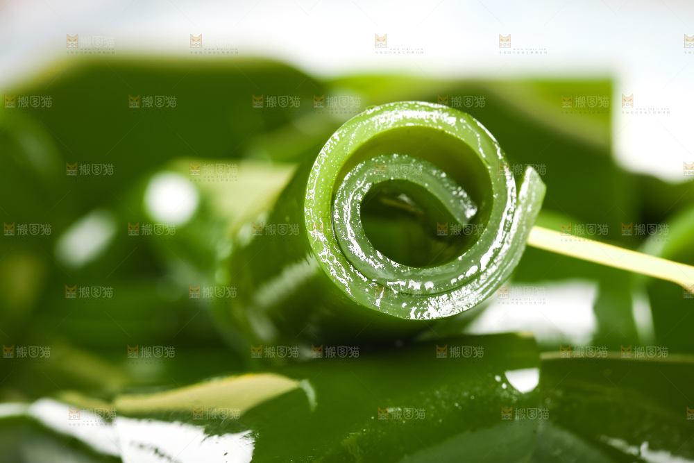 新鲜的海带扣特写