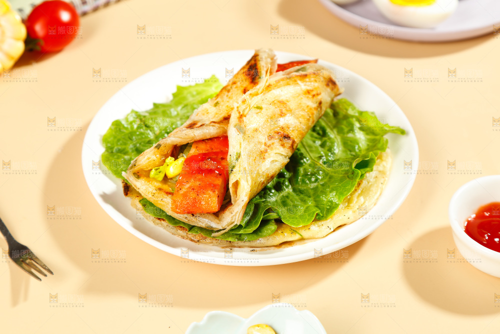 盘子里的手抓饼