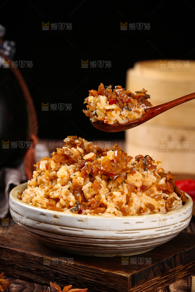 外婆菜拌米饭