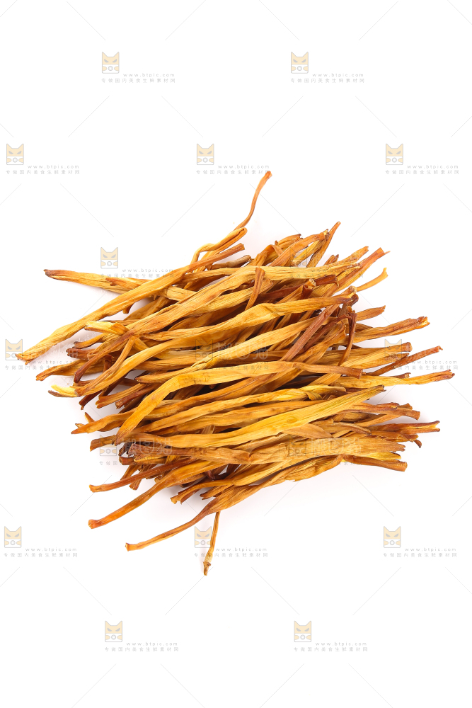 白底上的干黄花菜