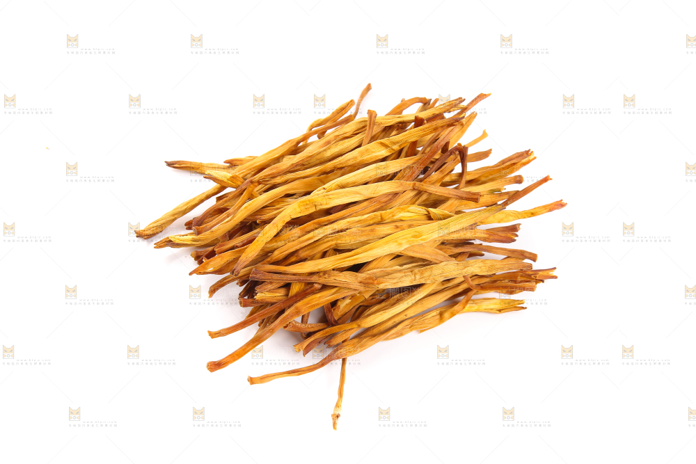 白底上的干黄花菜
