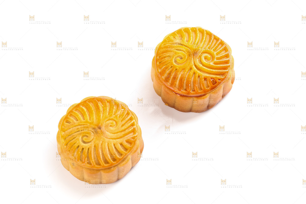 白底上的水果月饼