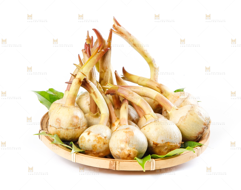 白底上的一盘云南茨菇
