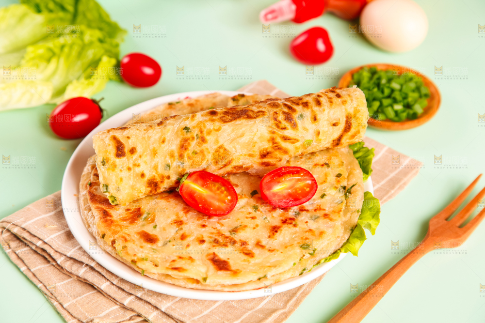 盘子里的煎手抓饼