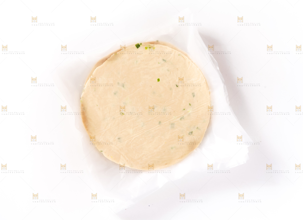 白底上的手抓饼饼皮