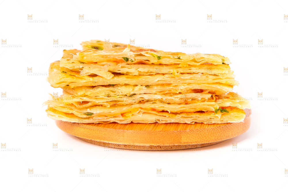白底上的葱油饼