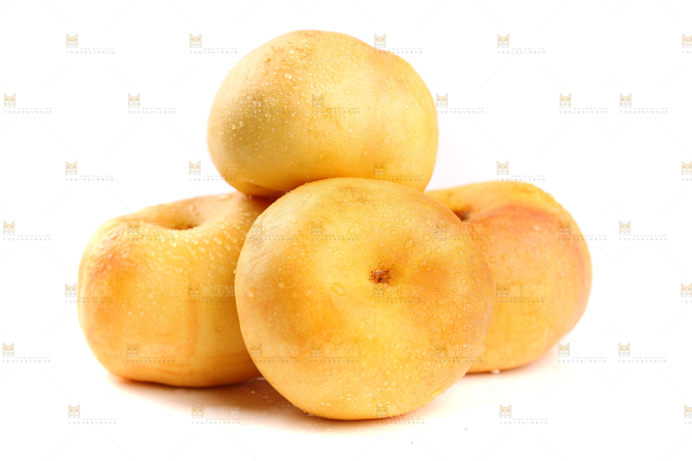 白底上的黄金油蟠桃