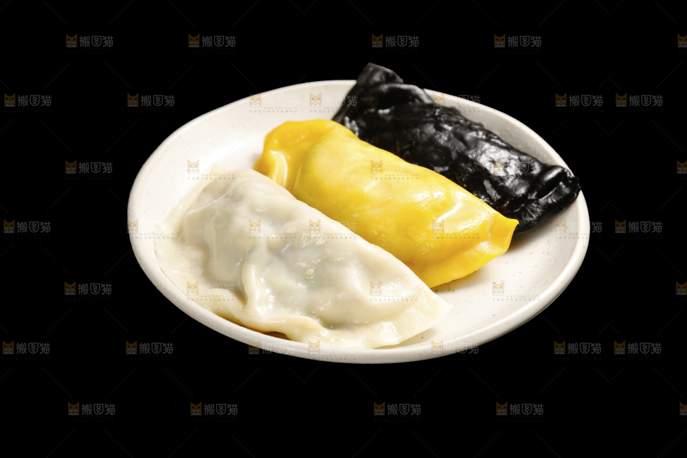 盘子里的大饺子组合