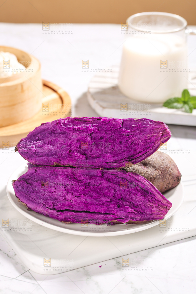 盘子里的山东大紫薯