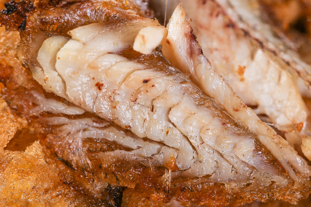 小炸鱼肉纹理