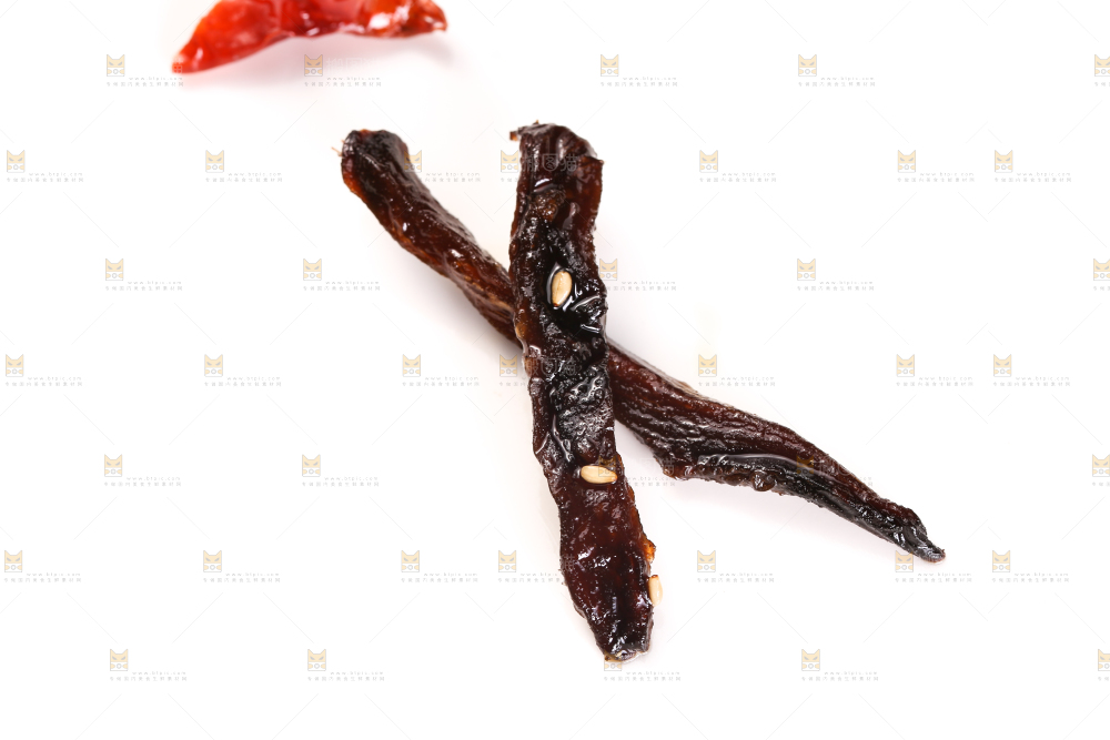 白底上的芥肉干