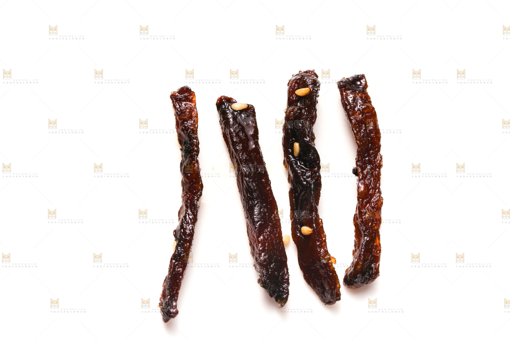 白底上的芥肉干