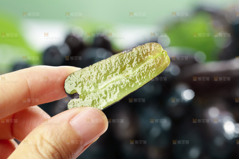 手里拿着美人指黑提
