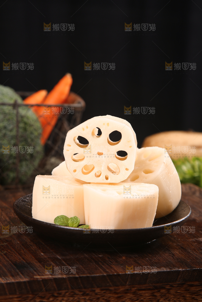 一盘九孔莲藕