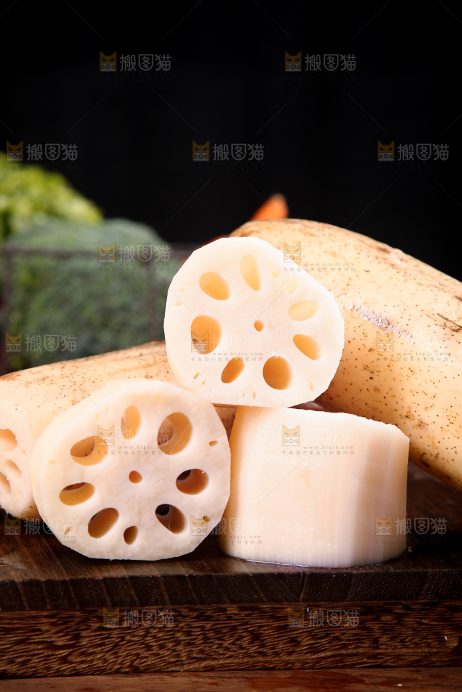 一堆洪湖粉藕