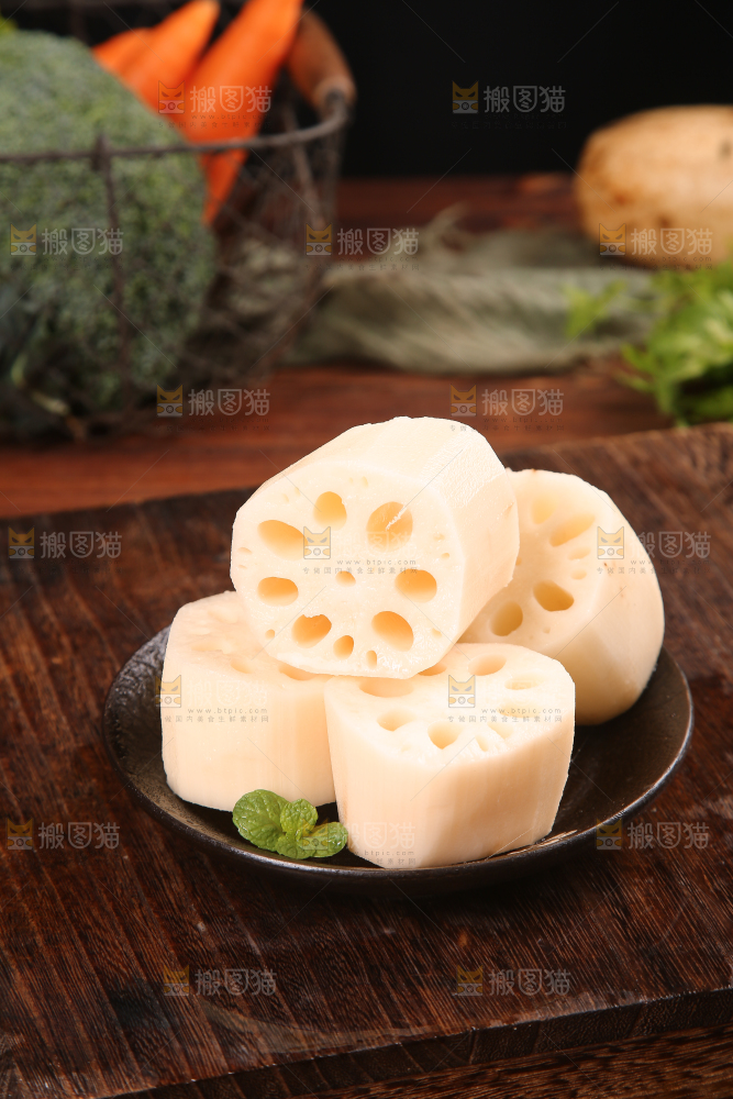 一盘九孔莲藕