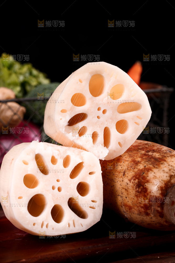 一堆湖北洪湖粉藕