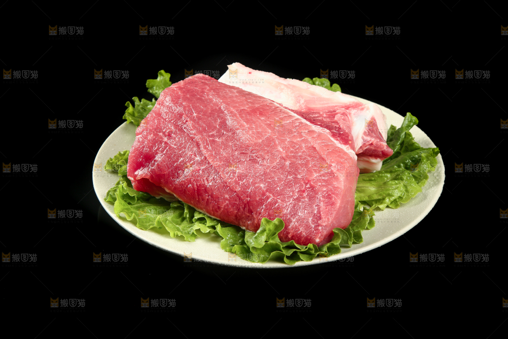 黑底上一盘猪瘦肉