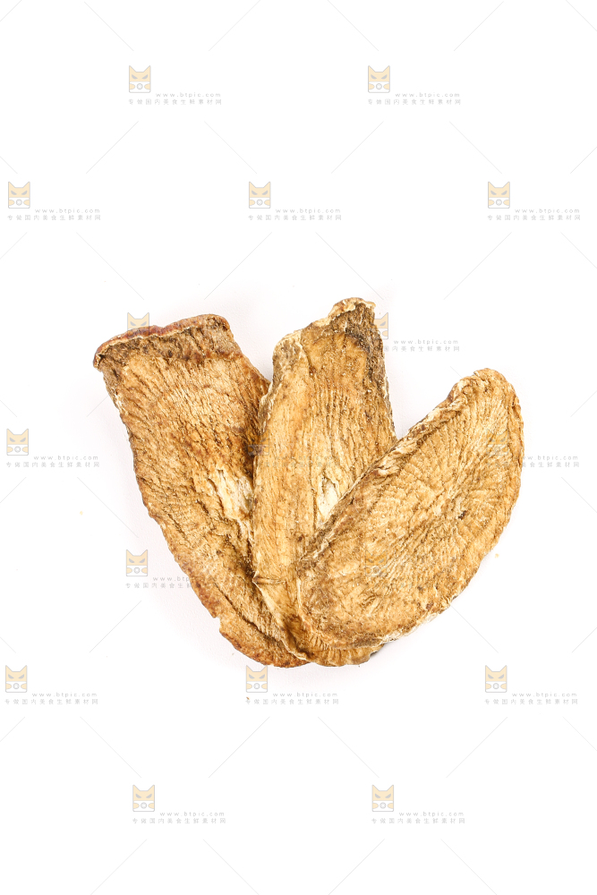 白底上的牛蒡片