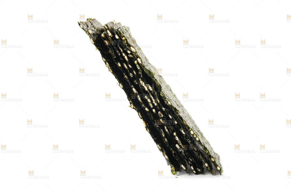 白底上的海苔片