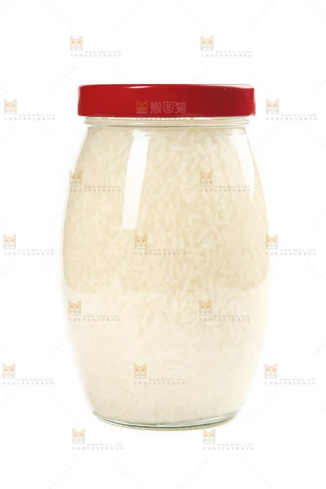 白底上的醪糟米酒