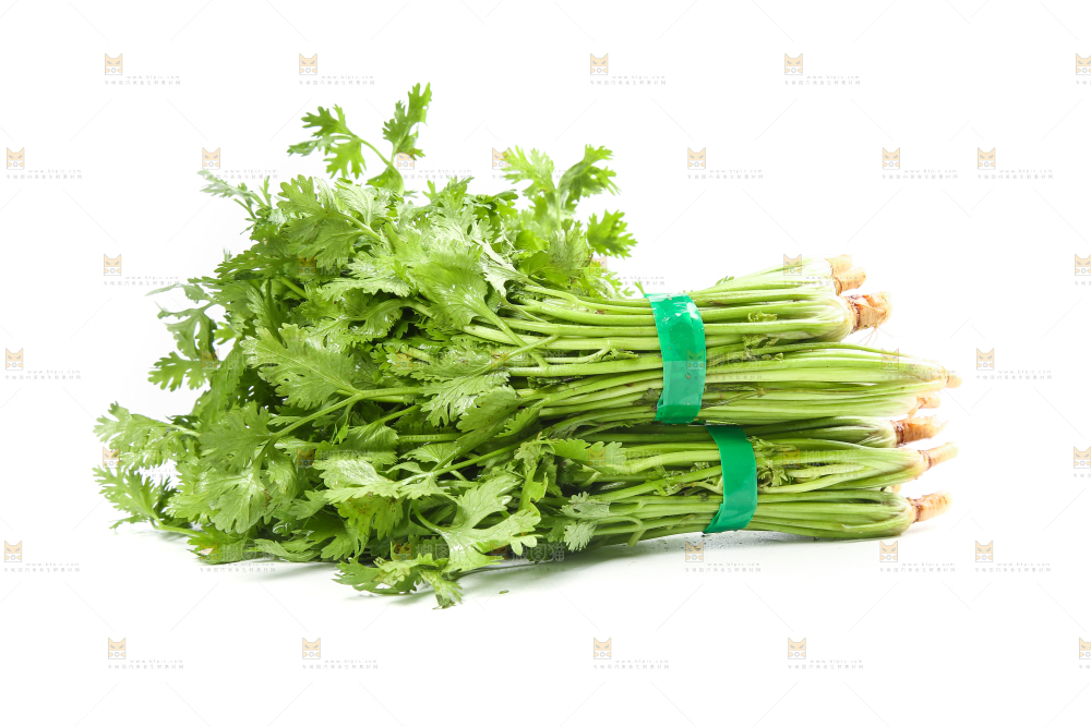 白底上的芹菜