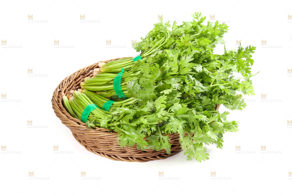 白底上的芹菜