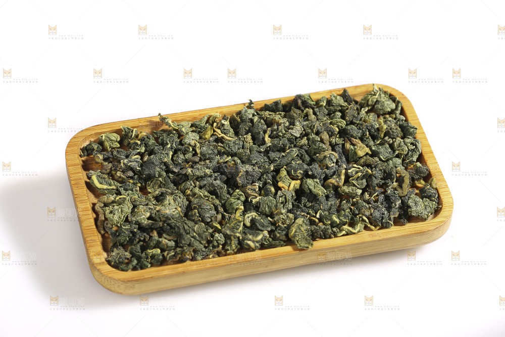 白底上的桑叶茶